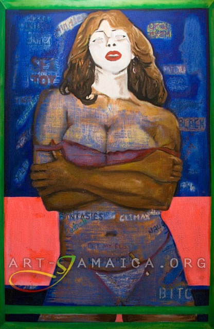 Kristina Rowe Painting of a gilr in underwear