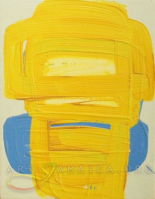 An abstract oil painting by artist Hamilton