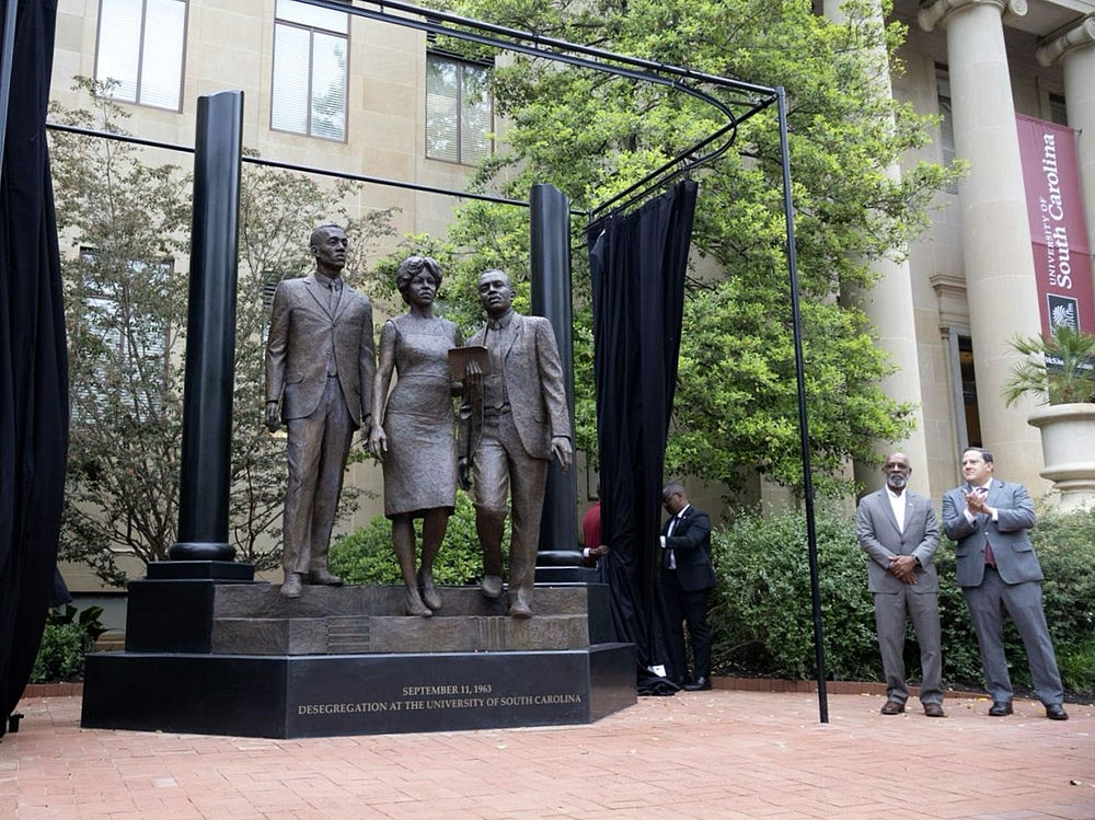 Basil Watson Sculpture desegreation at the university of South Carolina