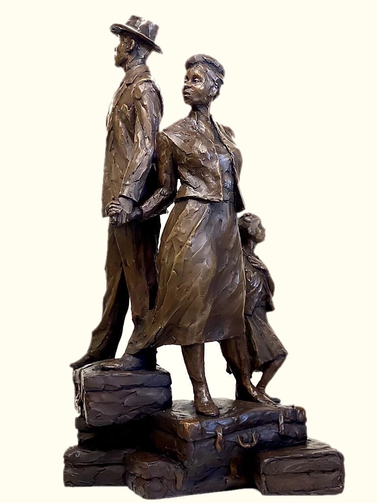 The Basil Watson Sculpture Windrush at London Waterloo Maquette at Art Jamaica