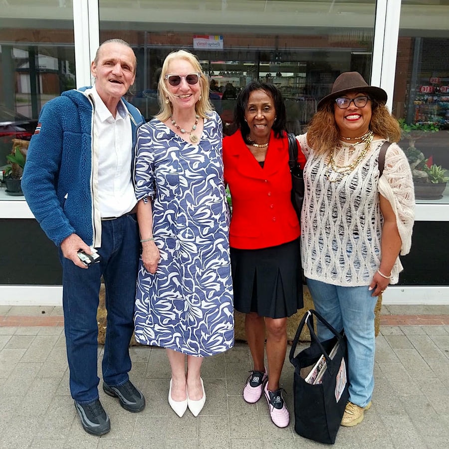 Representatives for exhibition Jamaican Art in German with Art-Jamaica founder Theresa Roberts