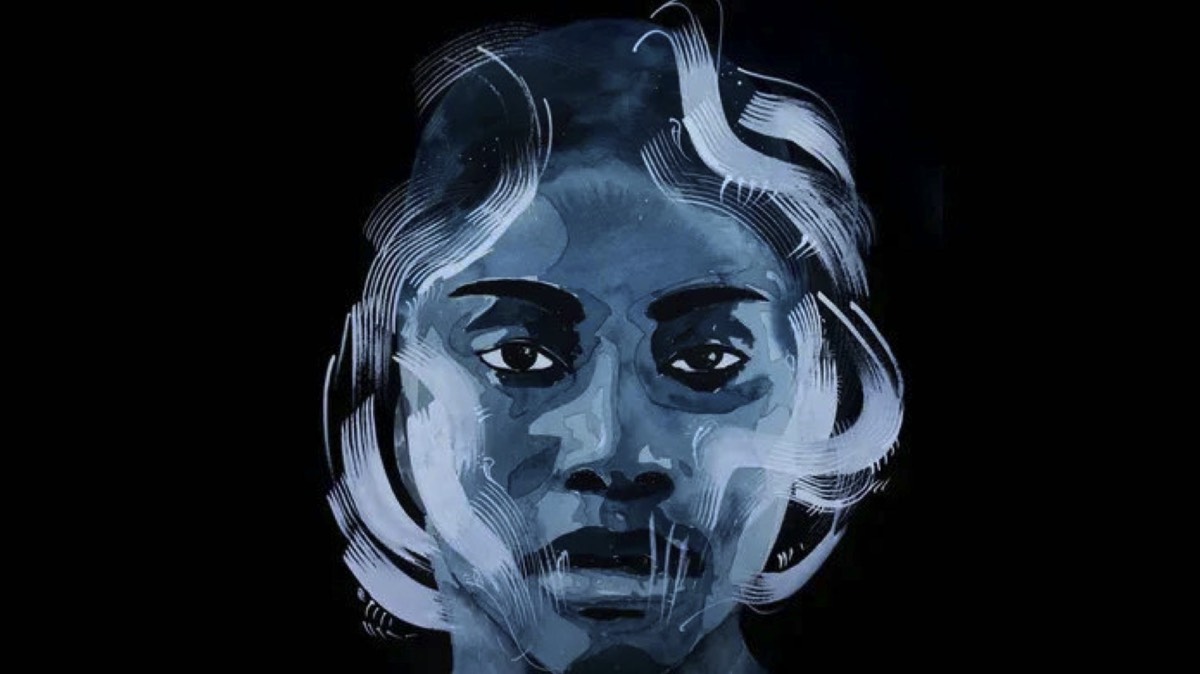 Detail from Richard Nattoo, See, ink and watercolour on paper, 2021