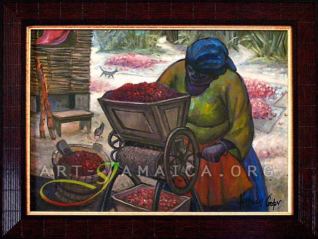 Alexander Cooper
'The Coffee Pulper' 
Oil On Canvas 1989 18' x 24'