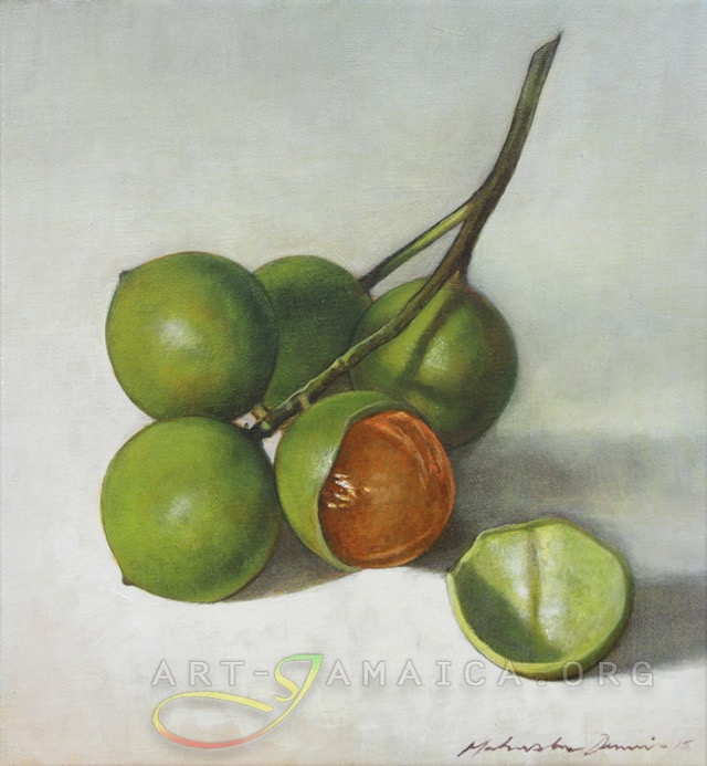 Mabusha Dennis
'Sugar Balls'
Acrylic on Canvas, 28 x 32 cm