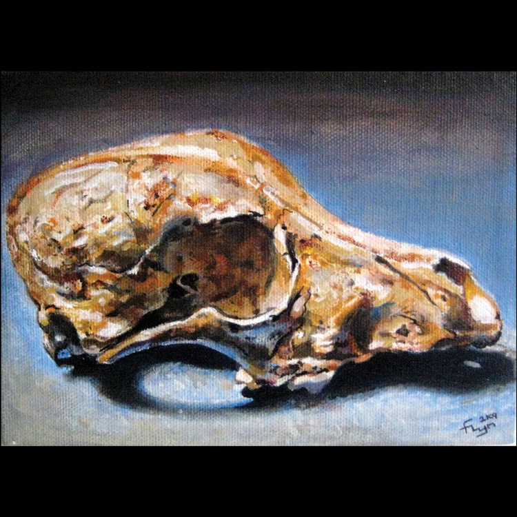 Michael 'Flyn' Elliott
'Dog Skull 2’ 2010
Acrylic On Canvas, 24'x36'