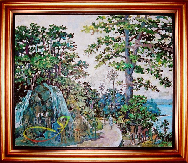 Albert Huie
'Roselle Waterfalls, St Thomas'
Oil On Canvas, 26' x 22'